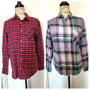 2/$19 Women's Flannel Shirts Bundle Size‎ Small